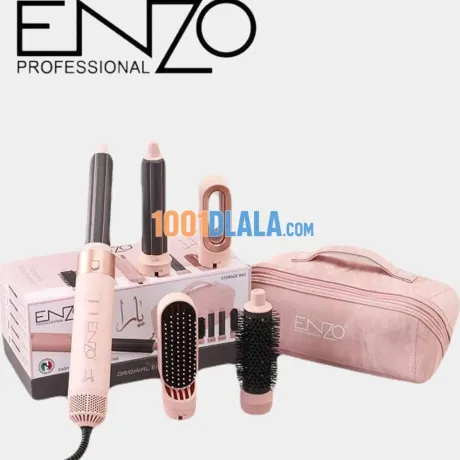 مصفف و مجفف الشعر الاحترافي Enzo 5 in1 الأصلي مع حقيبة فاخرة